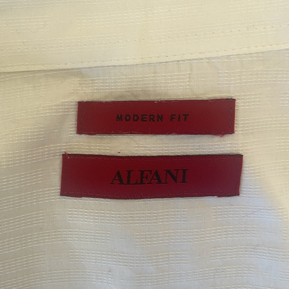 ALFANI UNISEX MEN’S WHITE SHIRT SZ LG - Picture 10 of 15